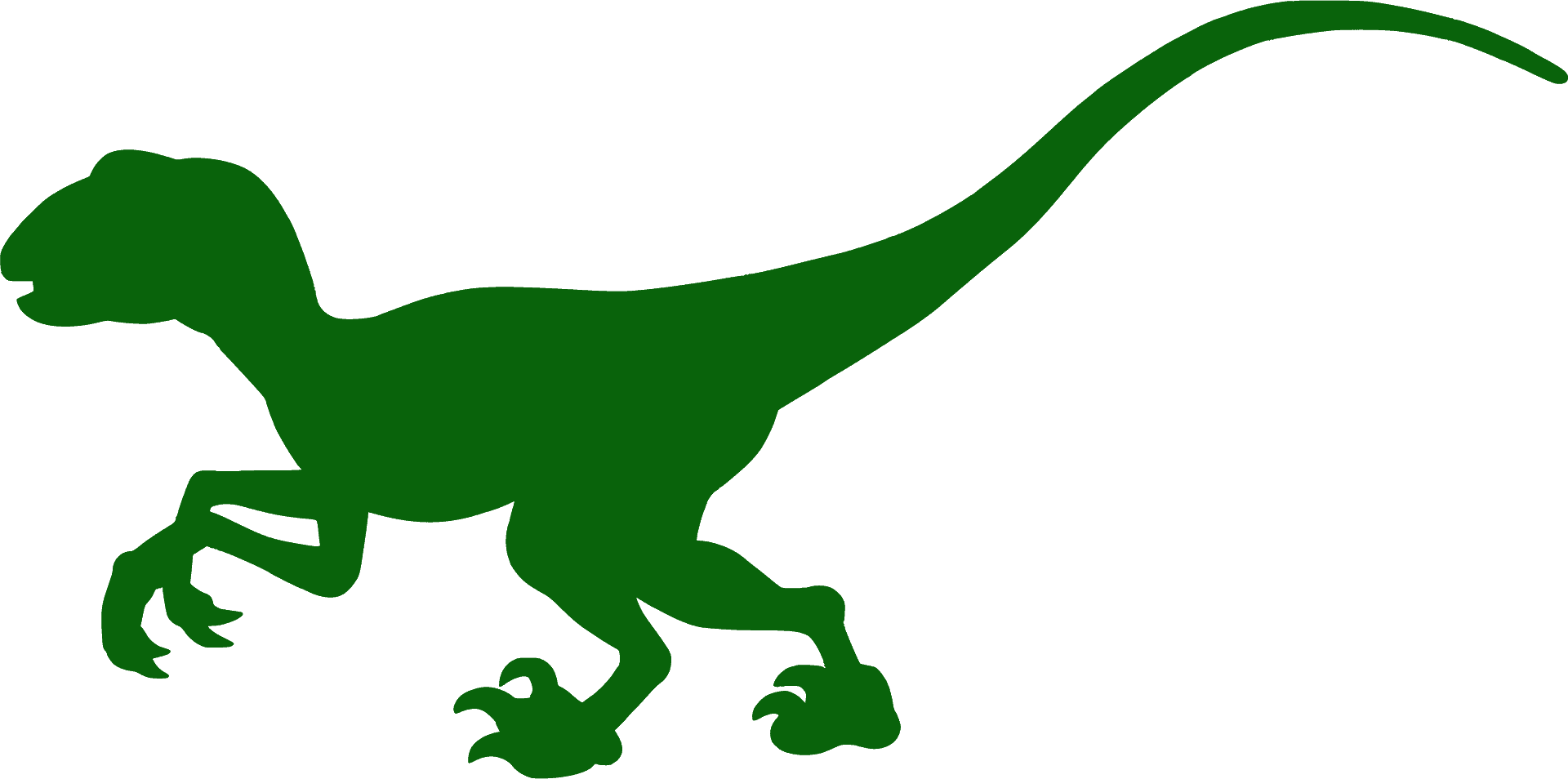 illustration of a green velociraptor
